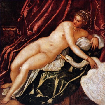  Tintoretto Oil Painting - Leda and the swan Italian Renaissance Tintoretto